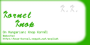 kornel knop business card